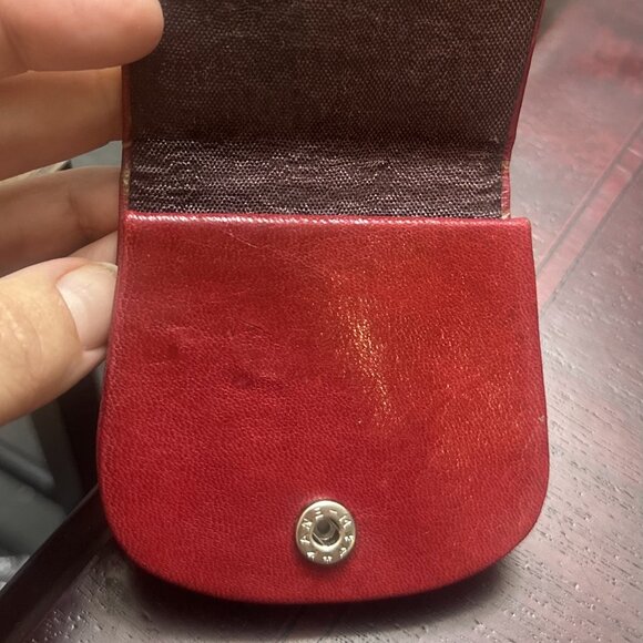 RARE Vintage MM Kane Red Leather Coin Purse with Elephant Motif - Picture 5 of 5